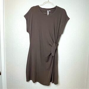 BNWT! CABLE & GAUGE Brown Tie-Front Casual Shirt Dress Size XL